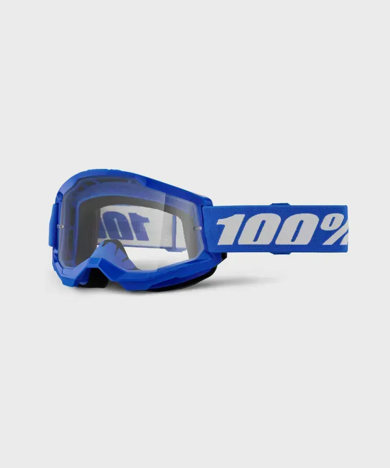 100% Strata 2 Clear Lens Goggles - Blue