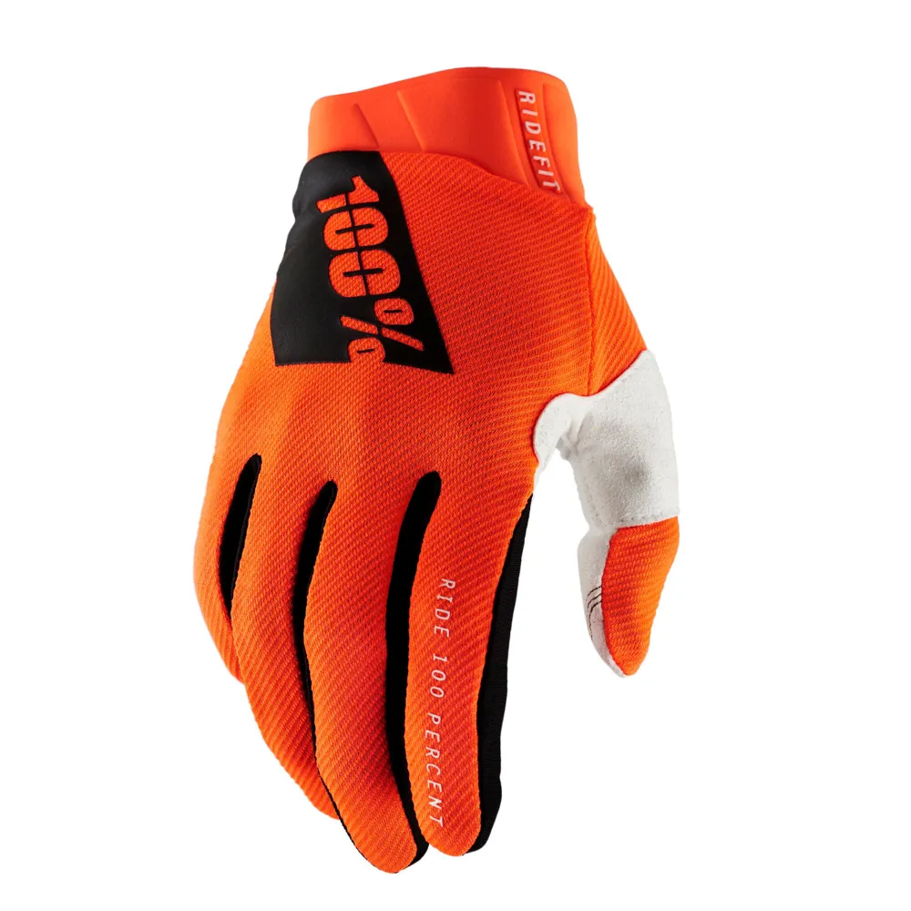 100 Percent Ridefit MTB Gloves - Fluo Orange
