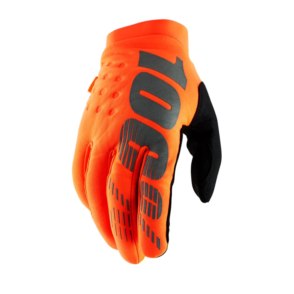 100 Percent Brisker Cold Weather MTB Glove - Fluo Orange