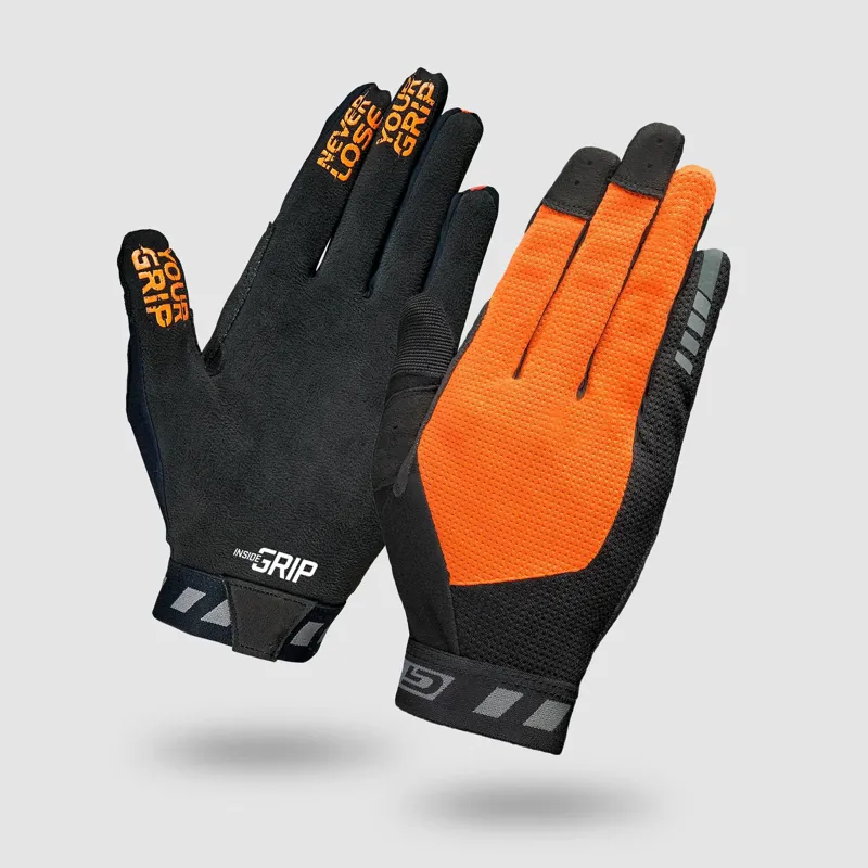 GripGrab Vertical InsideGrip Full Finger Summer Gloves - Orange