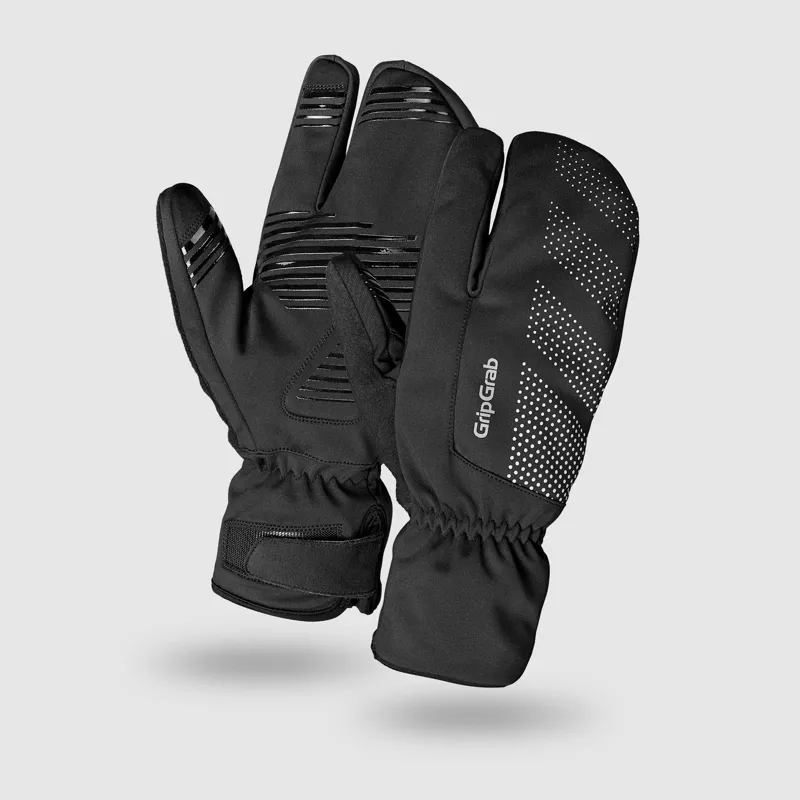 GripGrab Ride Windproof Deep Winter Lobster Gloves - Black