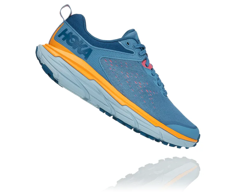 Hoka Challenger 6 Womens Trail Running Shoes - Provincial Blue Saffron-1
