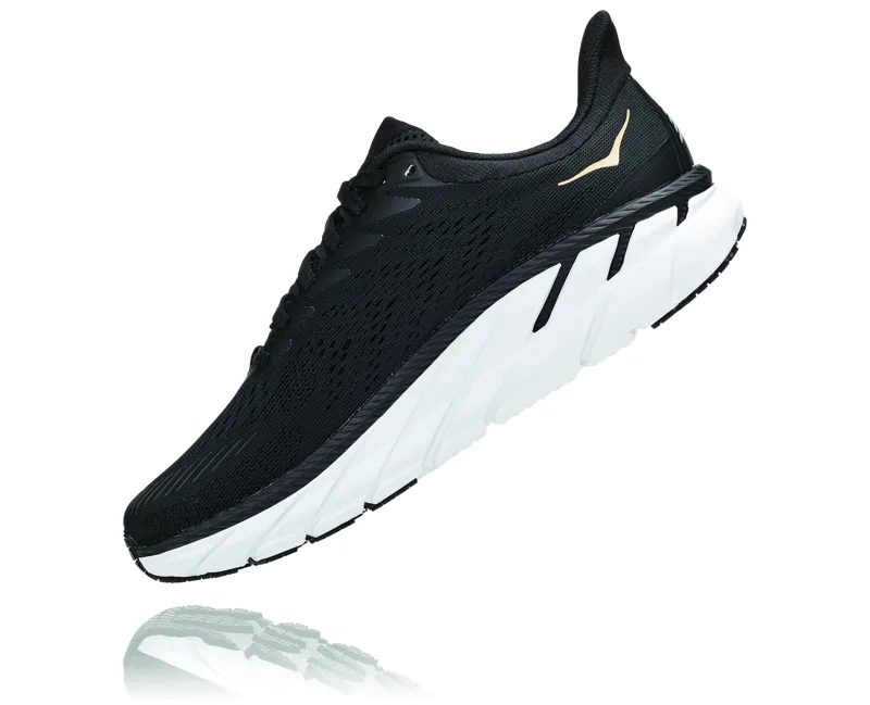 Hoka Clifton 7 Womens Road Running Shoes - Black Bronze - Size 8-3