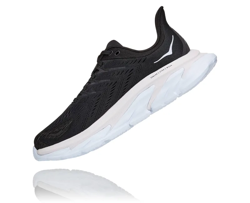 Hoka Clifton Edge Mens Road Running Shoe - Black White-3
