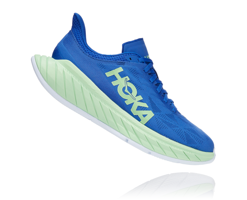 Hoka Carbon X2 Mens Road Running Shoe - Dazzling Blue Green Ash-1
