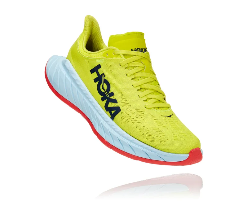 Hoka Carbon X2 Mens Road Running Shoe Evening Primrose Fiesta