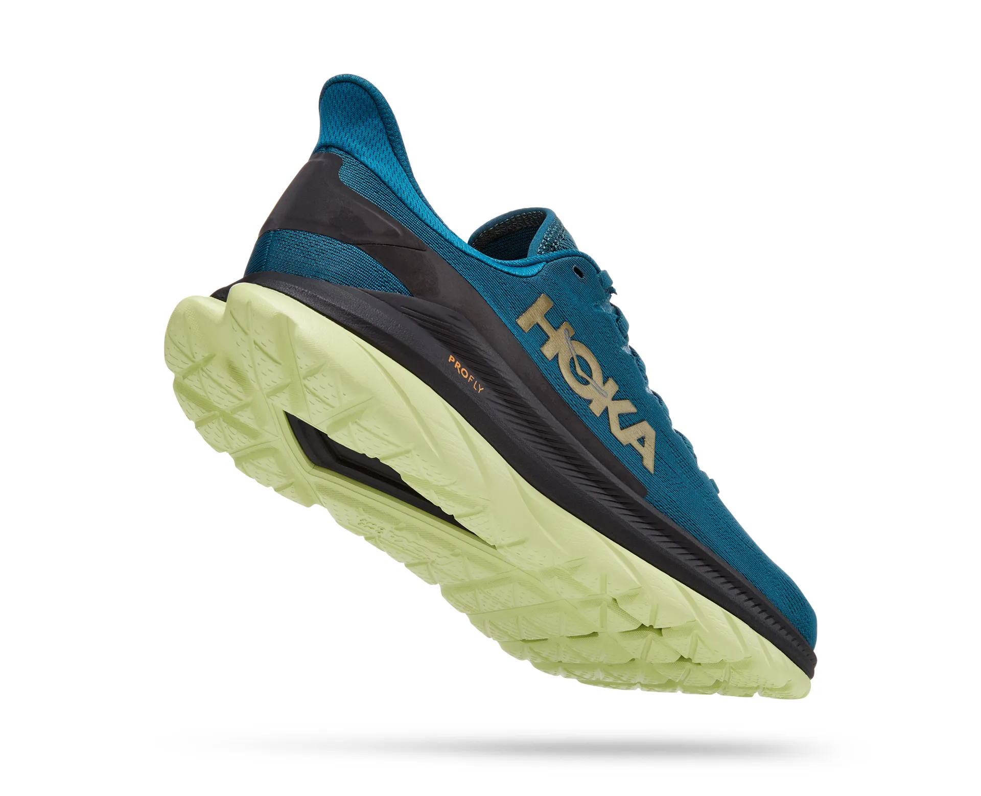 HOKA One One Mach 4 Men’s Everyday Training Sneaker in  Blue Coral/Black. Cut in half: Hoka Mach 4 Review | RunRepeat main image 4