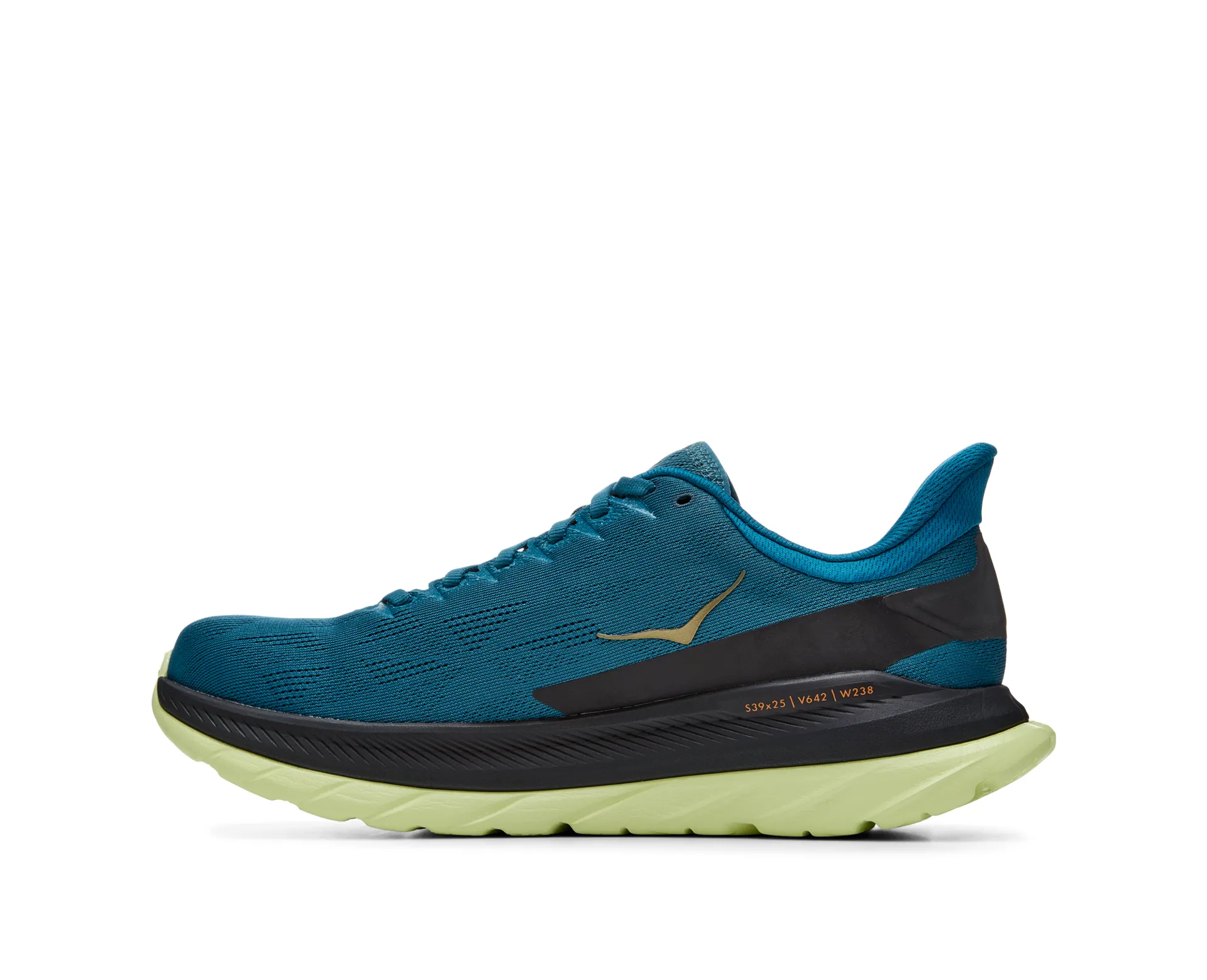 Hoka Mens Mach 4 Road Running Shoes - Blue Coral Black display picture 2