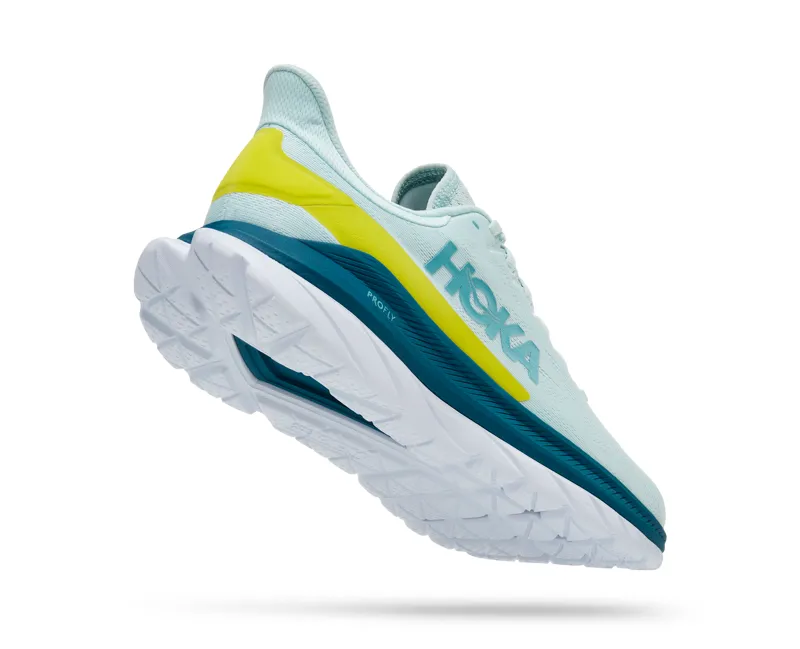 Hoka Mens Mach 4 Road Running Shoes Blue Glass Evening