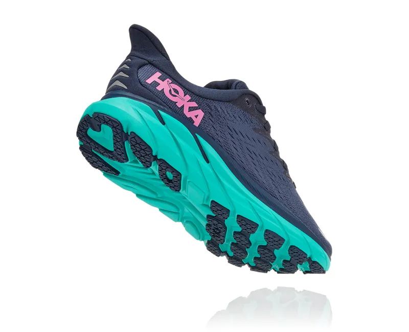Hoka Clifton 8 Womens Wide Running Shoe - Outer Space Atlantis-2