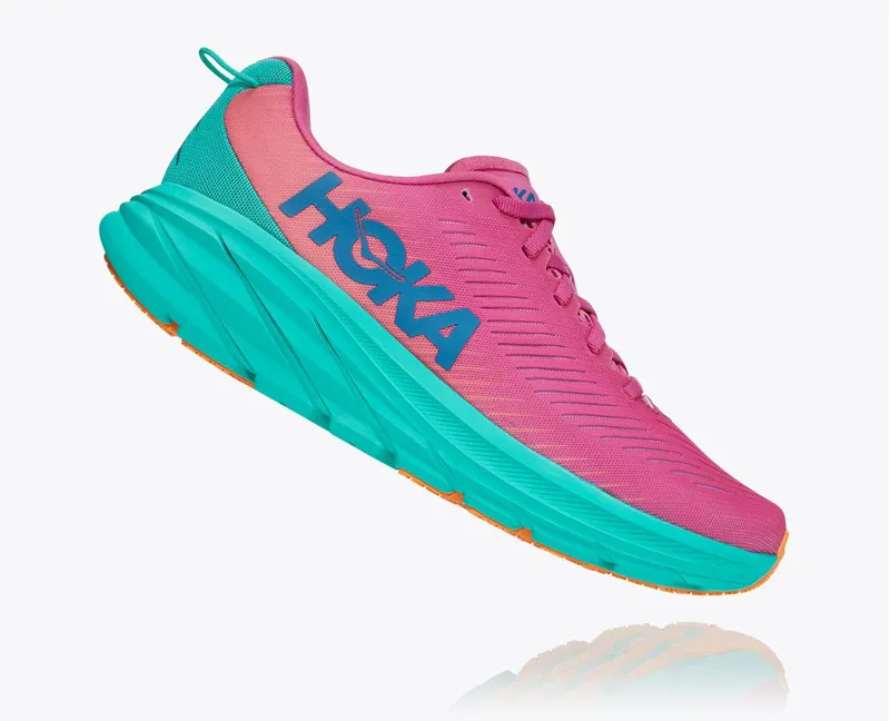 Hoka Womens Rincon 3 Road Running Shoes - Phlox Pink Atlantis-1