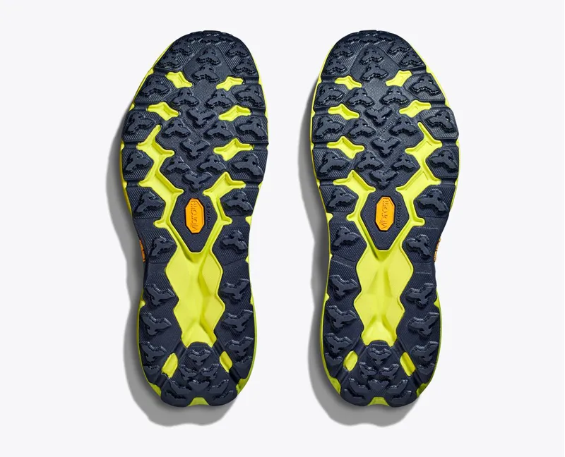 Hoka Speedgoat 5 Wide Trail Running Shoes - Stone Blue Dark Citron-6