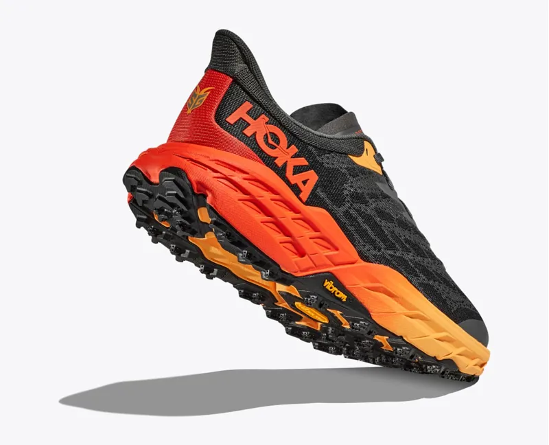 Hoka Speedgoat 5 Wide Fit Trail Running Shoe -  Castlerock Flame-2