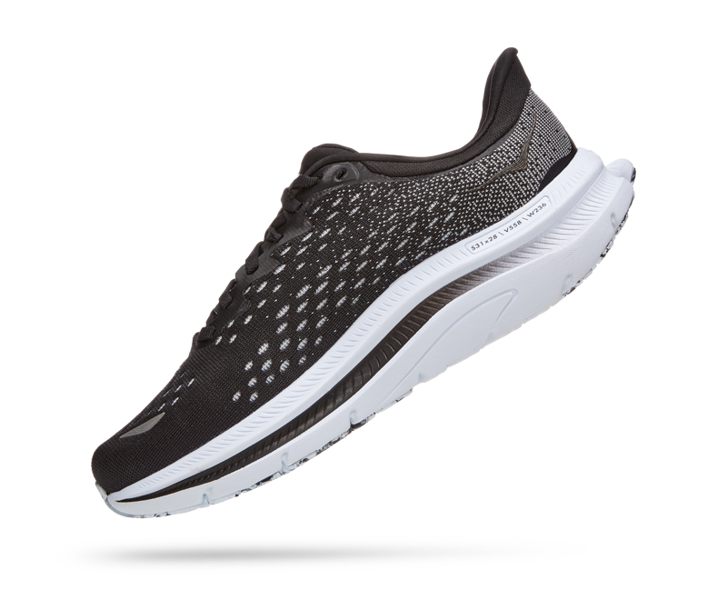 Hoka Kawana Womens Road Running Shoe - Black White-3