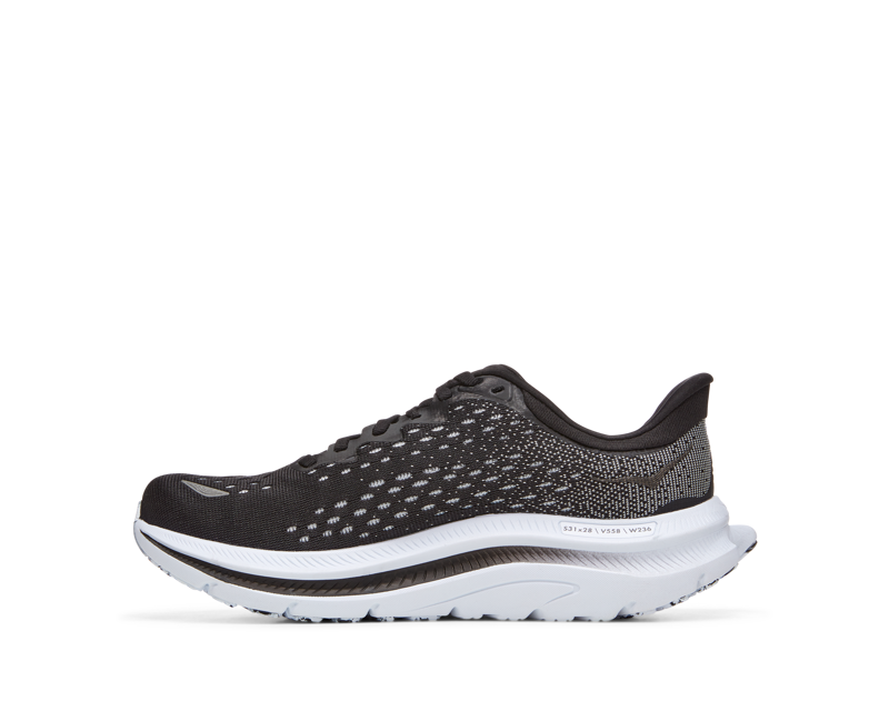 Hoka Kawana Womens Road Running Shoe - Black White-7