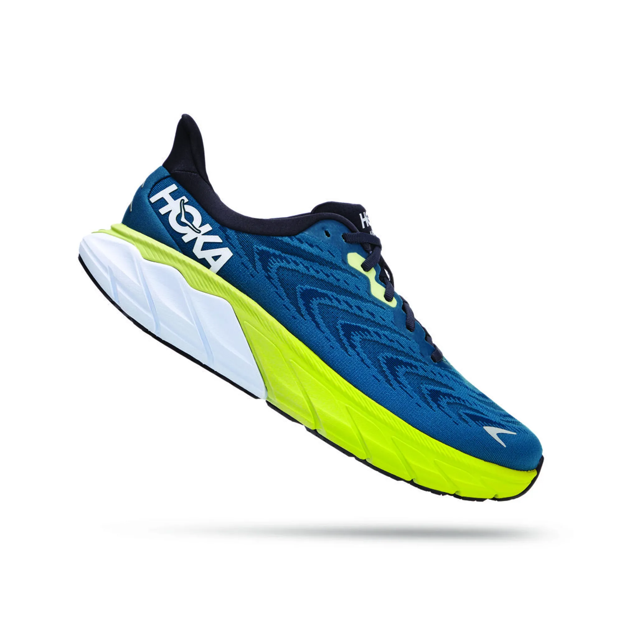 Hoka Arahi 6 Mens Road Running Shoe Blue Graphite Blue Coral