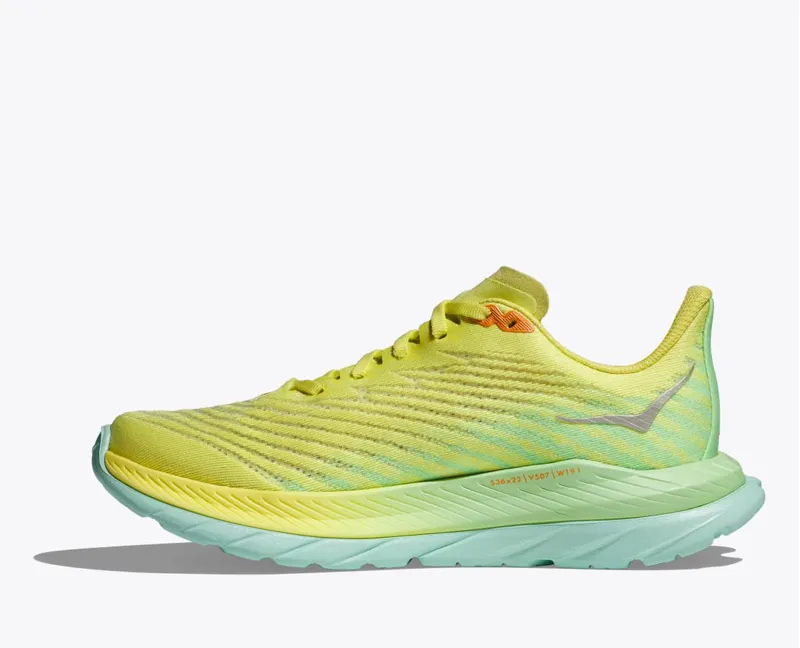 Hoka Mach 5 Womens Road Running Shoe - Citrus Glow Lime Glow-3