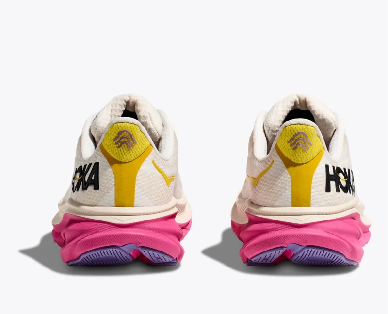 Hoka Womens Clifton 9 Road Running Shoes - Eggnog Blanc De Blanc-4