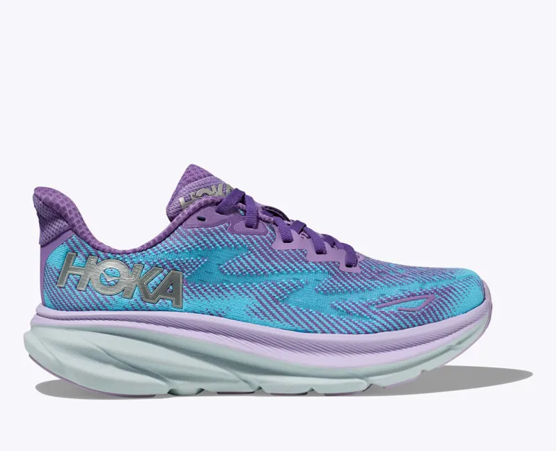 Hoka Womens Clifton 9 Road Running Shoes - Chalk Violet Pastel Lilac