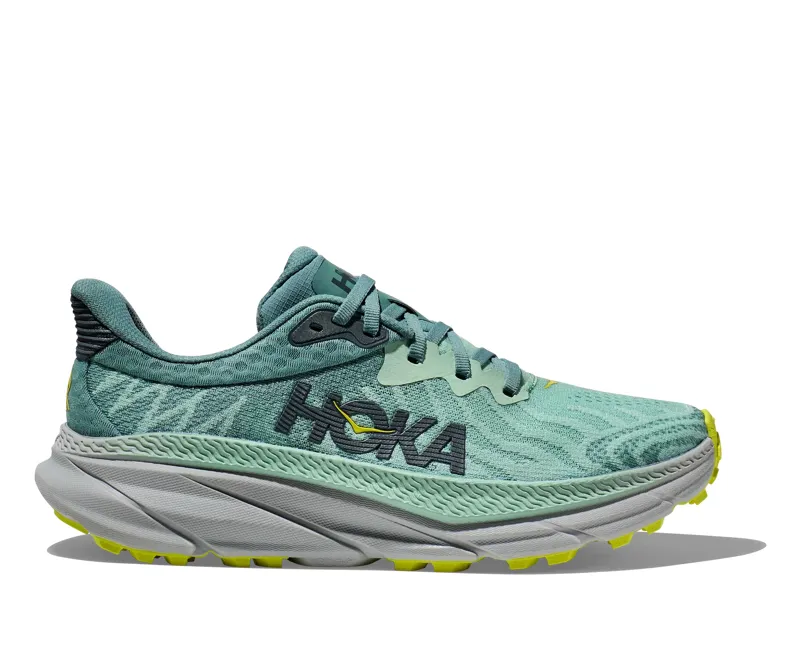 Hoka Challenger 7 All-Terrain Running Shoes - Mist Green Trellis