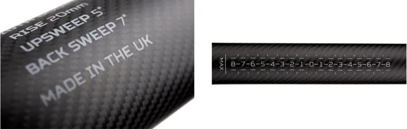 Hope Carbon Handlebar - 35mm - 800mm - 20mm Rise - Black Silver-1