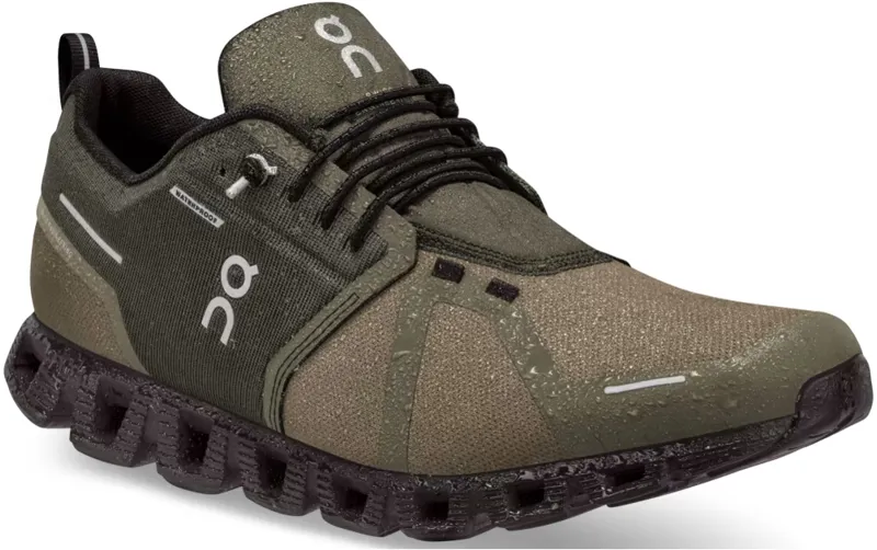 On Cloud 5 Waterproof Road Running Shoes - Olive Black-1