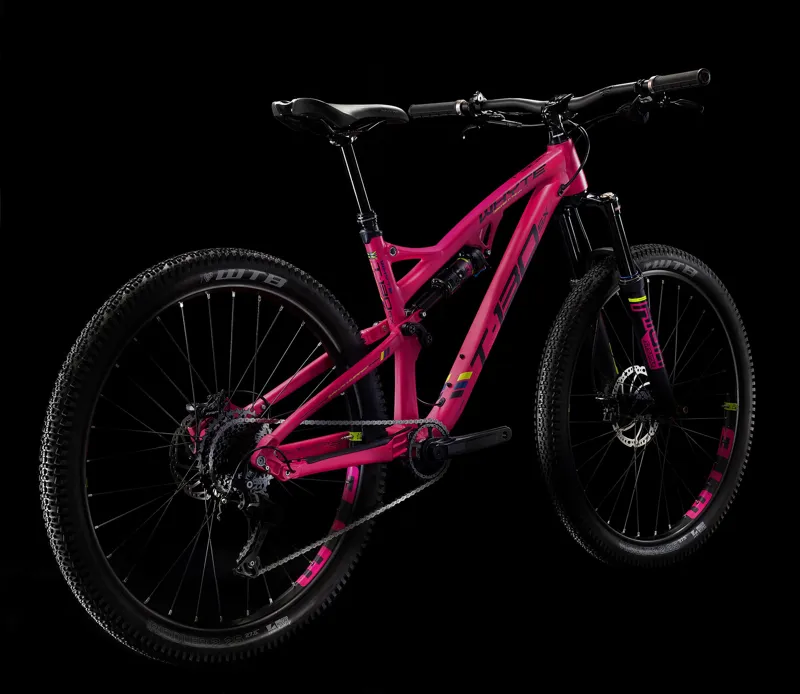 Pink full suspension mountain bike deals
