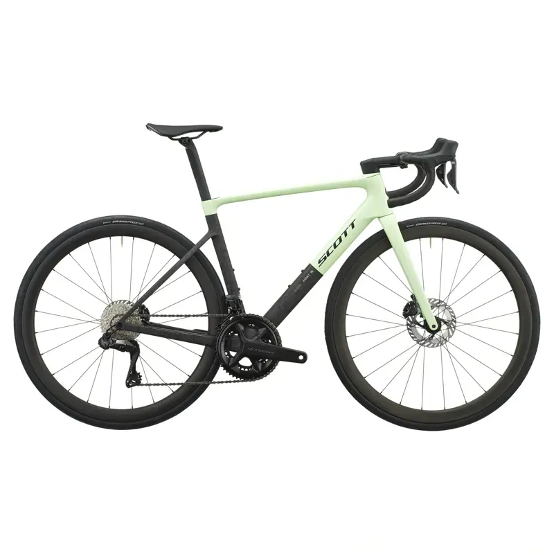 2027 Scott Addict RC 20 Road Bike - Cream Green Carbon Black