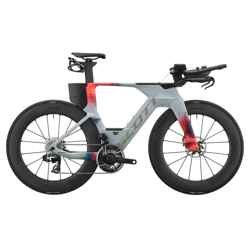 2027 Scott Plasma RC Ultimate Triathlon Bike - Narwal Grey Gloaming Orange