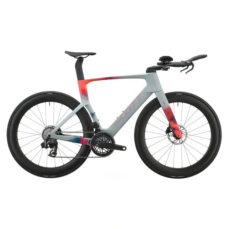 2027 Scott Foil RC TRI Road Bike - Narwal Grey Gloaming Orange