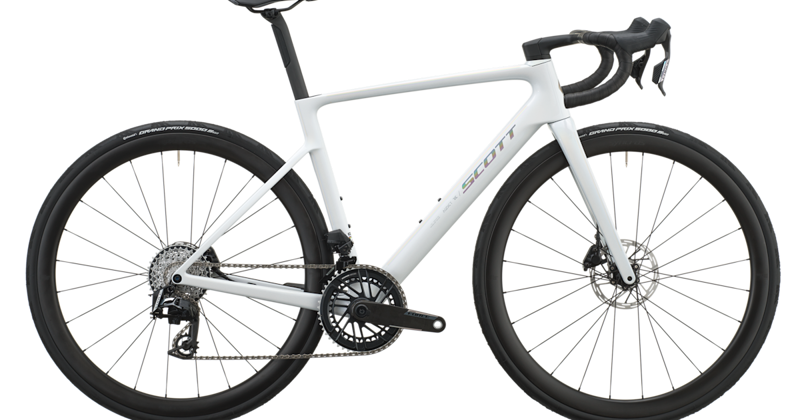 2027 Scott Addict RC Team Road Bike - Rainbow White