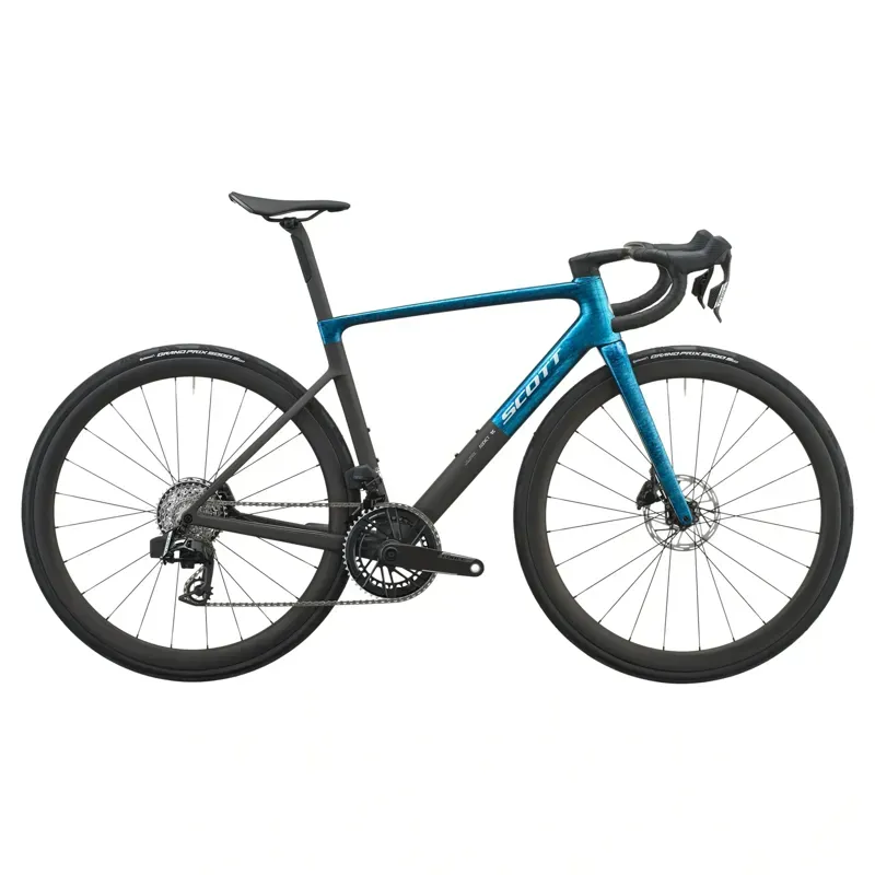 2026 Scott Addict RC Team Road Bike - Watery Blue Carbon Black