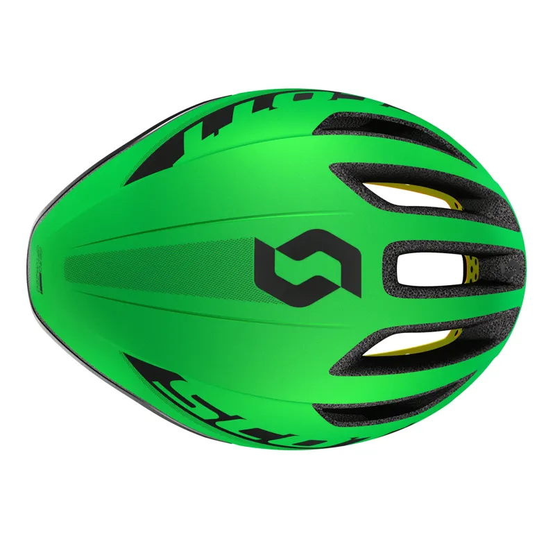Scott Cadence PLUS Aero Road Helmet - Green Flash Black-2