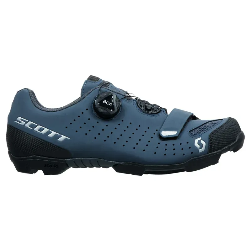 Scott Womens MTB Comp BOA Shoes - Matt Blue Dark Grey