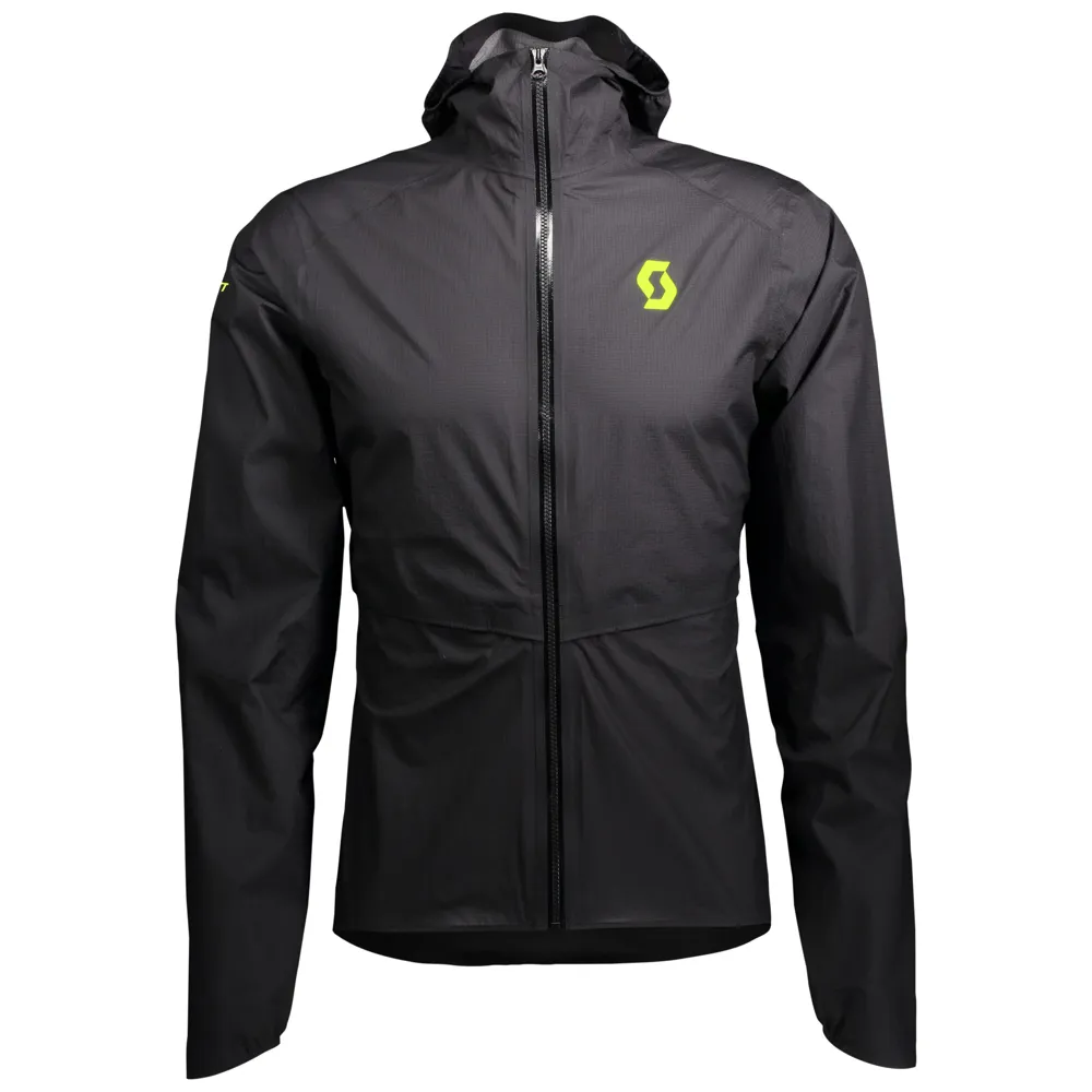Scott RC Run Waterproof Mens Running Jacket - Black Yellow