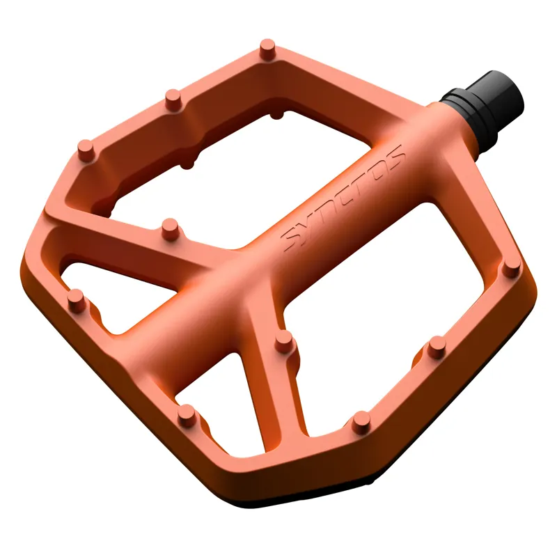 Syncros Squamish III Flat MTB Pedals - Fire Orange