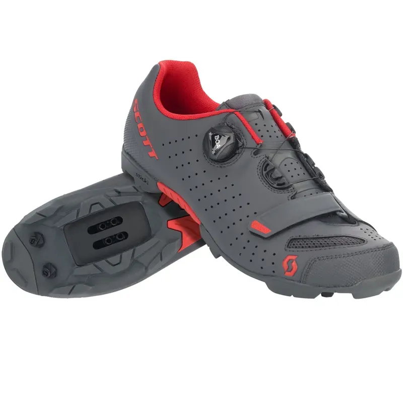 Scott MTB Comp BOA Shoes - Grey Red