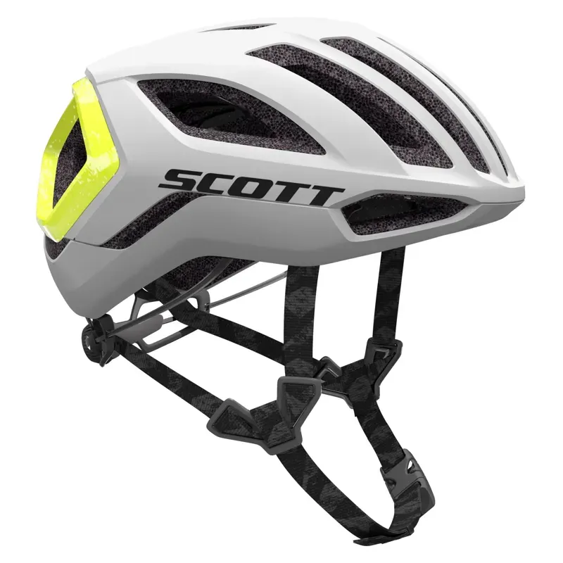 Scott Centric Plus CE Helmet In Rainbow White Radium Yellow