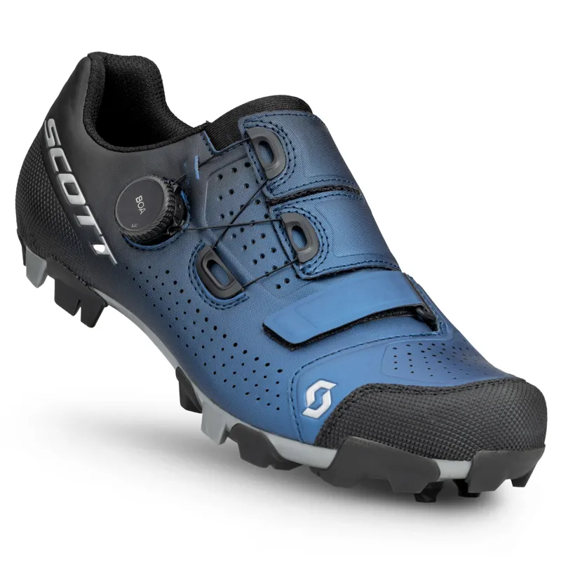 Scott MTB Team BOA SPD Shoe - Black Fade Metallic Blue-2