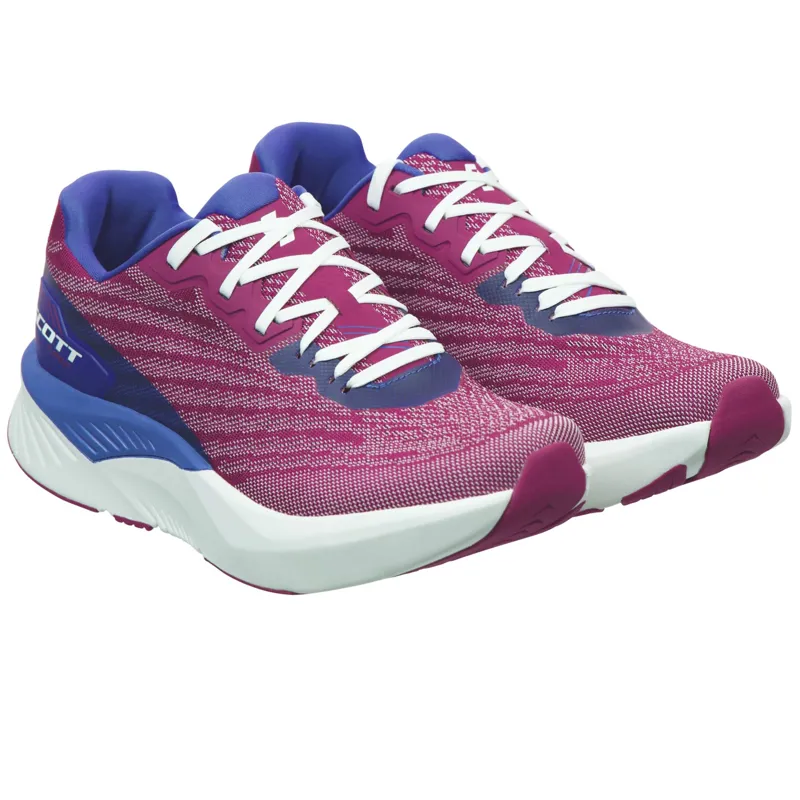 Scott Pursuit Womens Road Running Shoes - Carmine Pink Amparo Blue-3