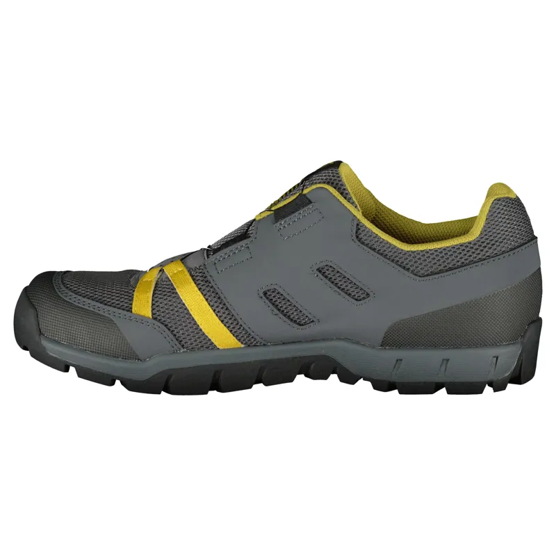 Scott Sport Crus-R BOA SPD Shoes - Grey Yellow-4