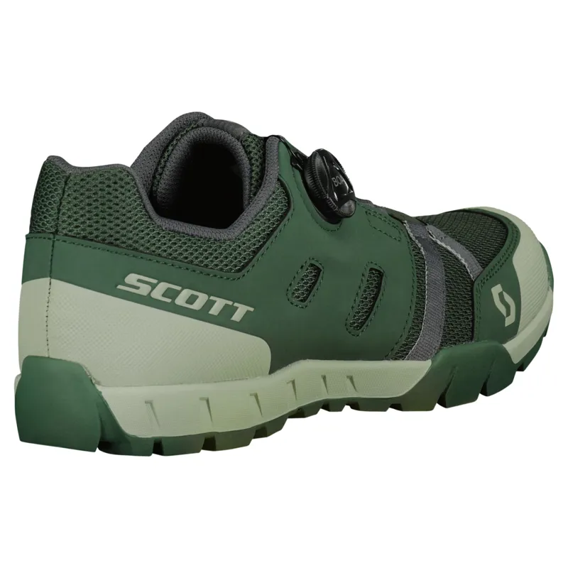 Scott Sport Crus-R BOA SPD Shoes - Dark Green Light Green-1