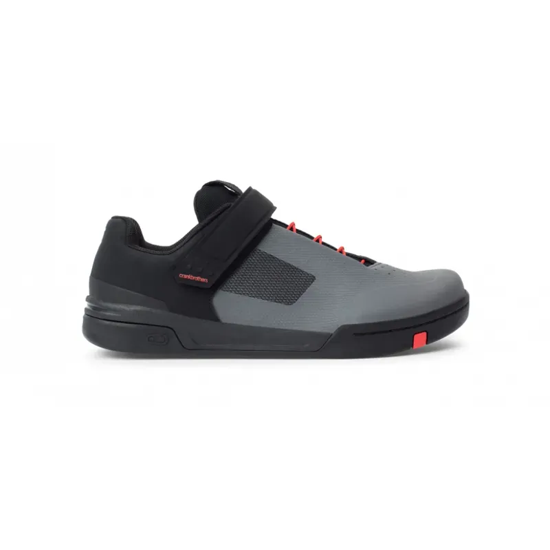 Crankbrothers Stamp Speedlace Flat MTB Shoes - Grey Black Red