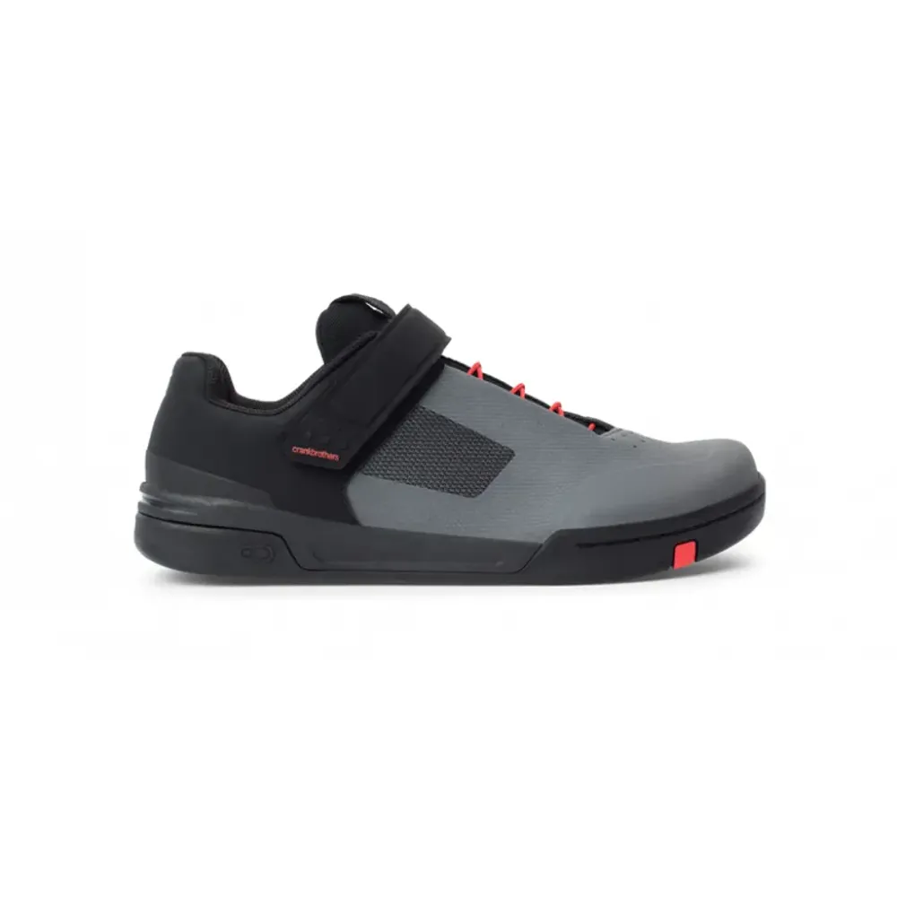 Crankbrothers Stamp Speedlace Flat MTB Shoes - Grey Black Red 9.5 UK