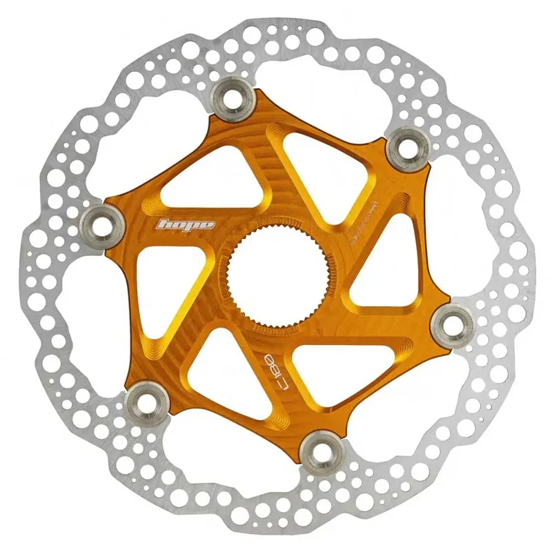 Hope MTB Centre-Lock Floating Disc Rotor - 203mm - Orange