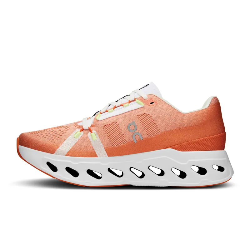 On Cloudeclipse Max Cushion Road Running Shoe - Flame Ivory -2