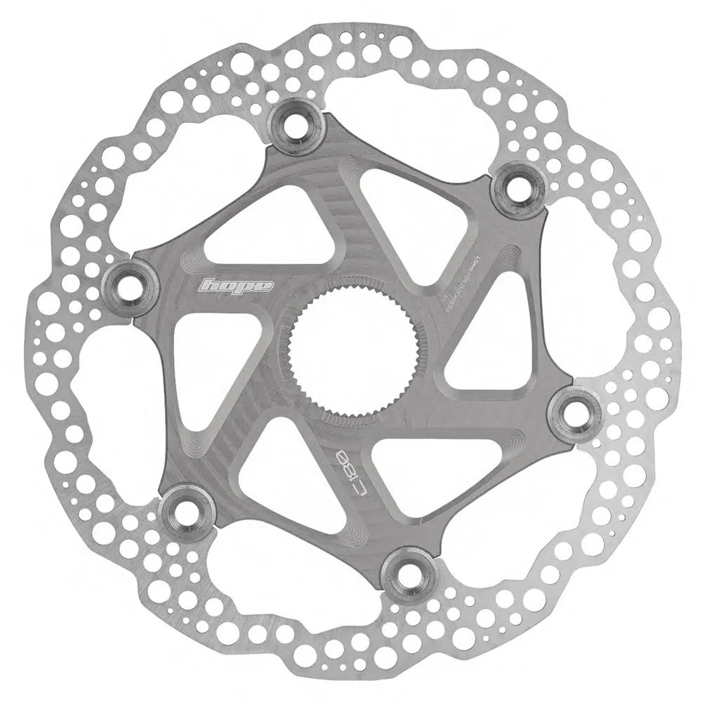 Hope MTB Centre-Lock Floating Disc Rotor - 180mm - Silver