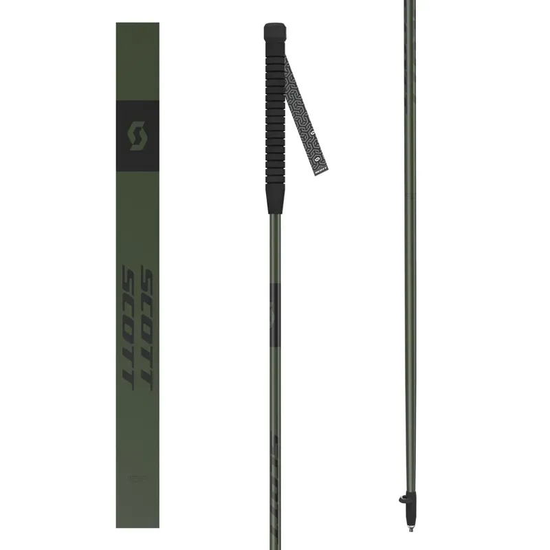 Scott Trail Ultra Aluminium Running Pole Set In Kaki Green