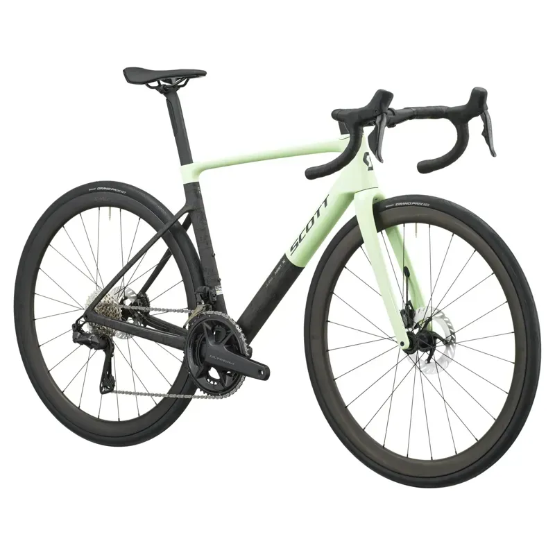 2027 Scott Addict RC 20 Road Bike - Cream Green Carbon Black-1