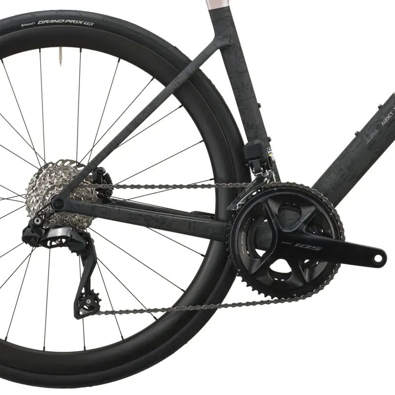 2027 Scott Addict RC 30 Road Bike - Champagne Pink Carbon Black-5